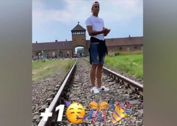 צילום יום ההולדת של כוכב כדורגל מאורוגוואי: חיוכים עליזים מאושוויץ